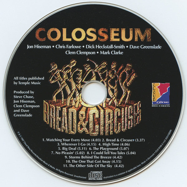 Colosseum : Bread & Circuses (CD, Album)