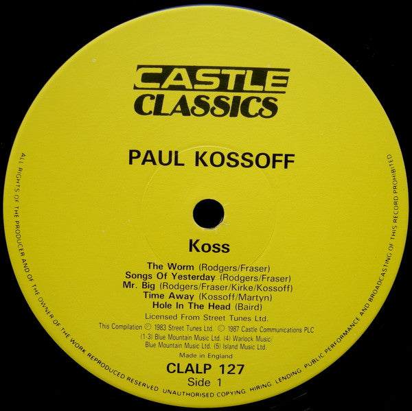 Paul Kossoff : Koss (2xLP, Comp, RE, Gat)