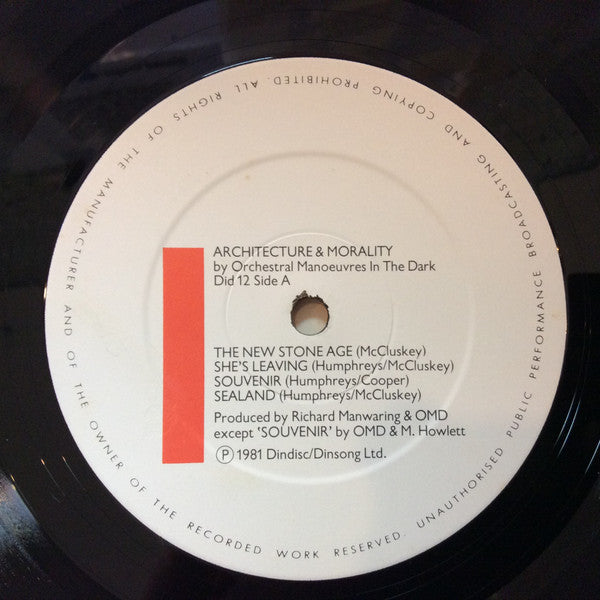 Orchestral Manoeuvres In The Dark : Architecture & Morality (LP, Album, Yel)