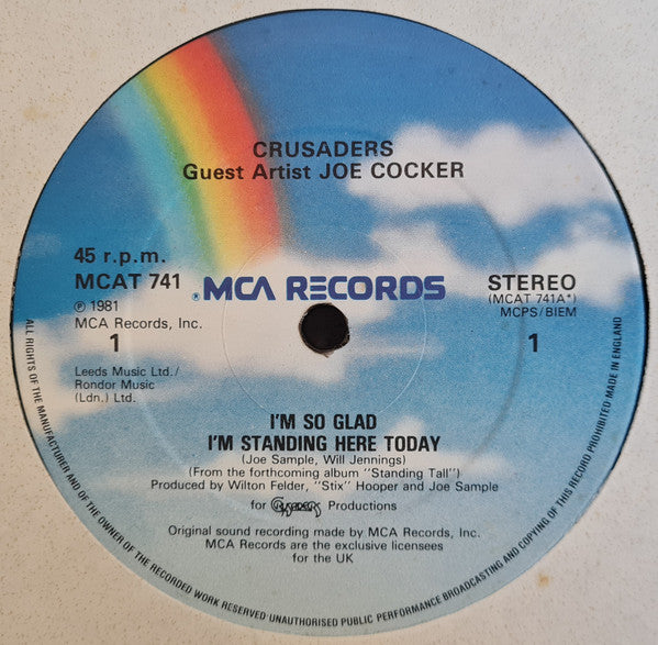 Crusaders* Guest Artist Joe Cocker : I'm So Glad I'm Standing Here Today (12", Single)
