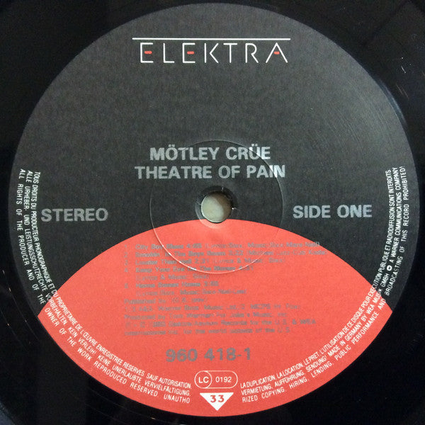 Mötley Crüe : Theatre Of Pain (LP, Album, No )