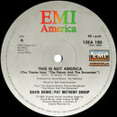 David Bowie / Pat Metheny Group : This Is Not America (Theme From The Original Motion Picture, The Falcon And The Snowman) (12", Single)