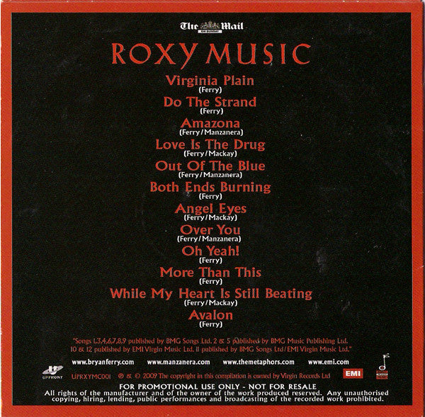 Roxy Music : 12 Of Their Greatest Ever Hits (CD, Comp, Promo)