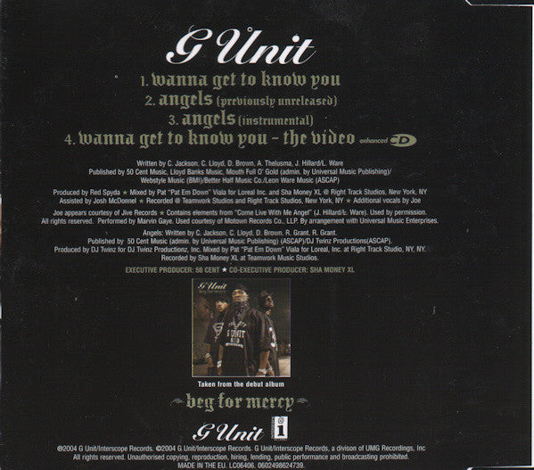 G-Unit : Wanna Get To Know You (CD, Single, Enh)