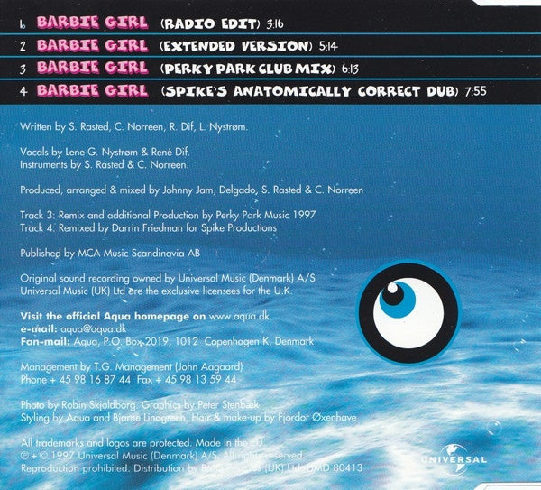 Aqua : Barbie Girl (CD, Single, CD1)
