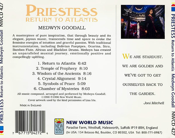 Medwyn Goodall : Priestess: Return To Atlantis (CD, Album)