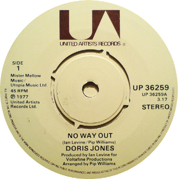 Doris Jones : No Way Out (7")