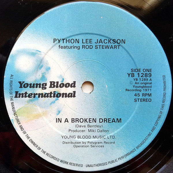 Python Lee Jackson Feat. Rod Stewart : In A Broken Dream (12", Ltd)