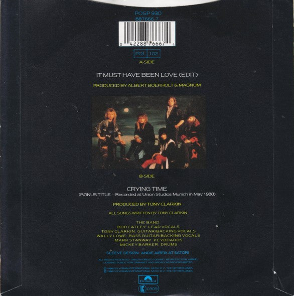 Magnum (3) : It Must Have Been Love (7", Single)