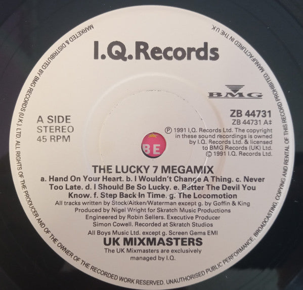 The UK Mixmasters : Lucky 7 Megamix (7", Single)