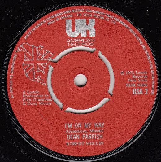 Dean Parrish : I'm On My Way (7", Single)
