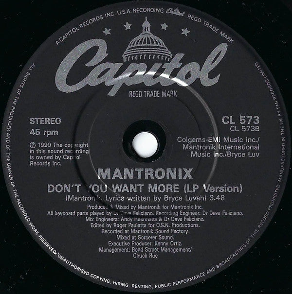 Mantronix Featuring Wondress Hutchinson : Take Your Time (7", Single)