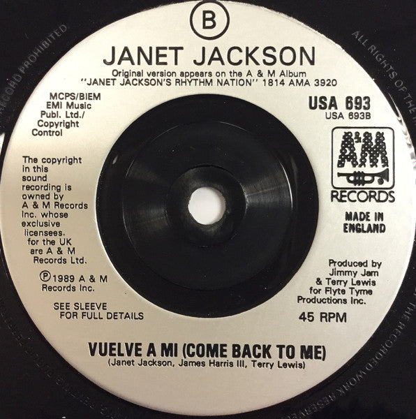 Janet Jackson : Alright (7", Single, Sil)