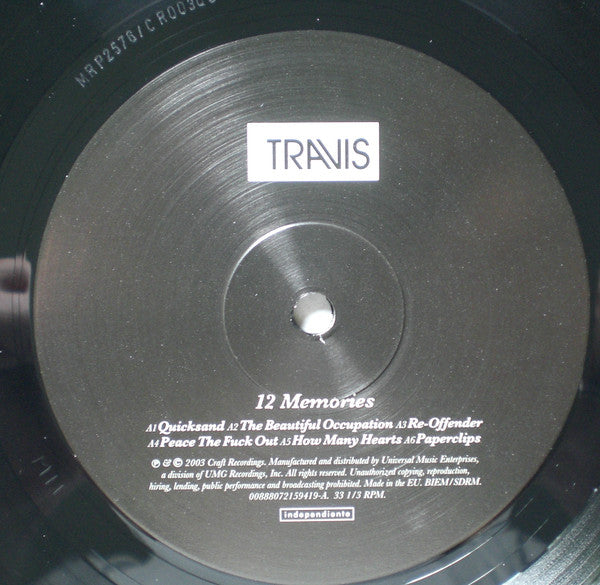 Travis : 12 Memories (LP, Album, RE)