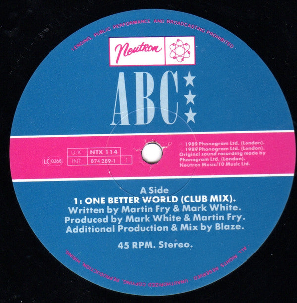ABC : One Better World (12", JA )