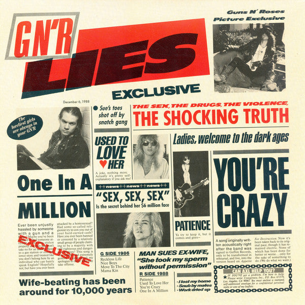 Guns N' Roses : G N' R Lies (CD, Album, RSA)