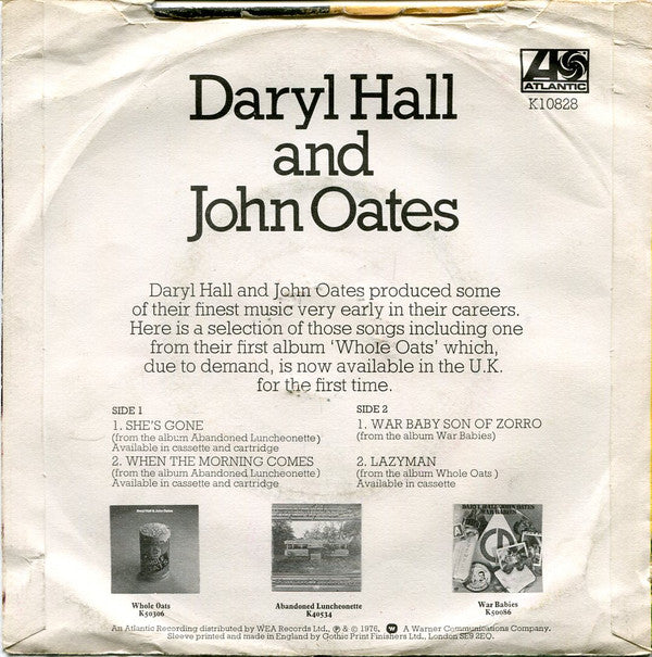 Daryl Hall & John Oates : She's Gone (7", EP, Sol)