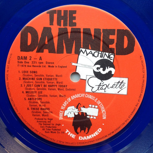 The Damned : Machine Gun Etiquette (LP, Album, RE, Blu)