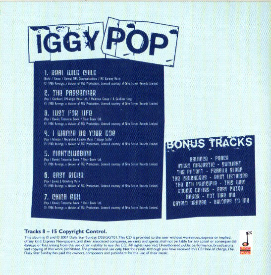 Iggy Pop : The Best Of Iggy Pop (CD, Comp, Promo)