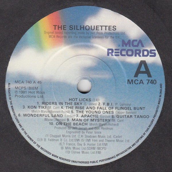 The Silhouettes (3) : Hot Licks (7", Single)