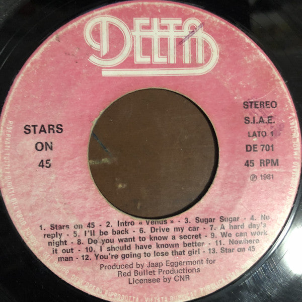 Stars On 45 : Stars On 45 (7")