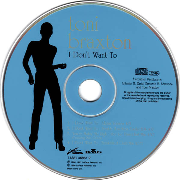 Toni Braxton : I Don't Want To (CD, Single, CD1)