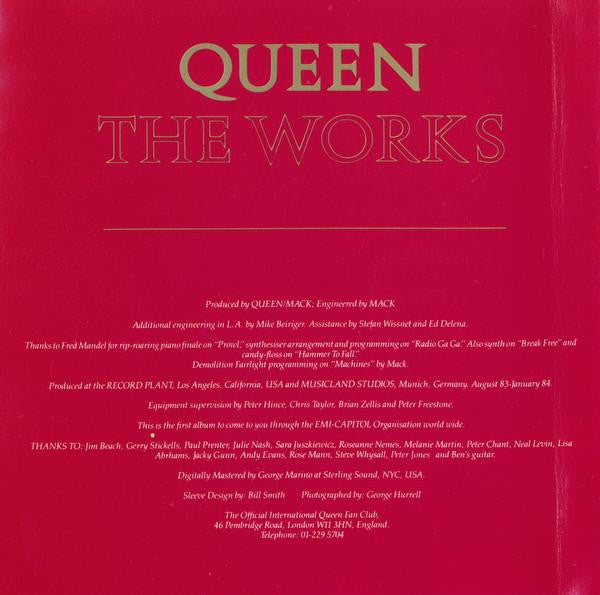 Queen : The Works (CD, Album, RP, Tos)