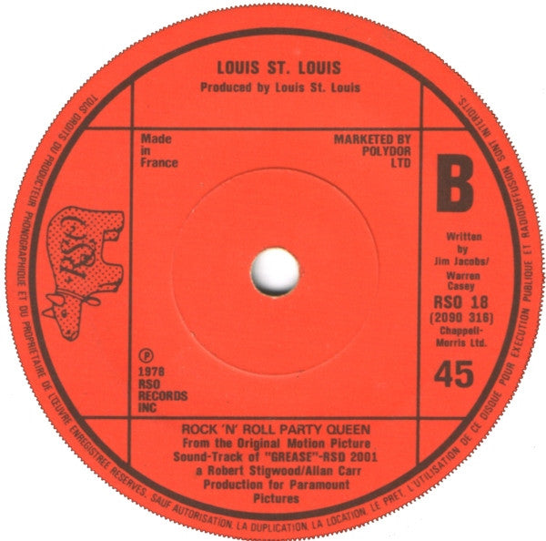 John Travolta, Olivia Newton-John & "Grease" Cast : Summer Nights (7", Single, Red)