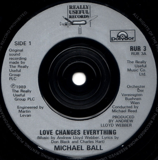 Michael Ball : Love Changes Everything (7", Single, Sil)