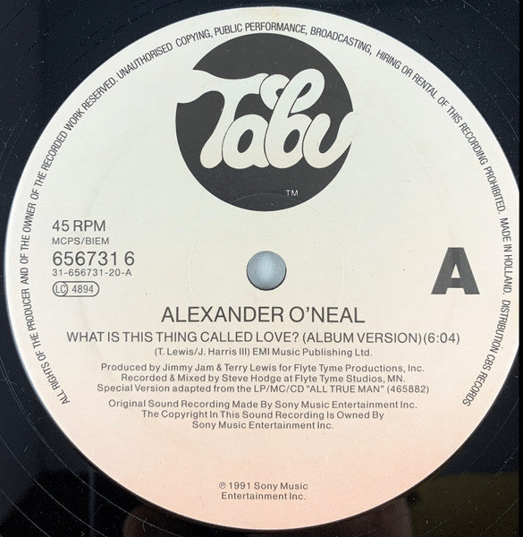 Alexander O'Neal : What Is This Thing Called Love? (12")