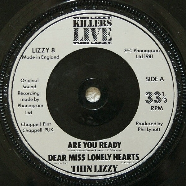 Thin Lizzy : Killers Live (7", EP)