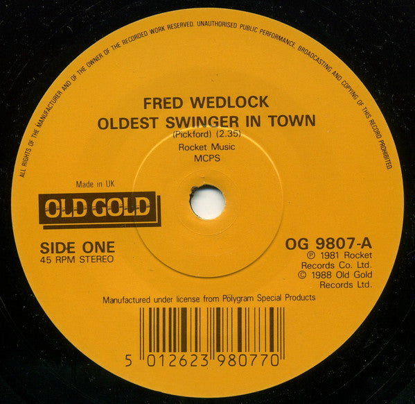 Fred Wedlock / Coast To Coast : Oldest Swinger In Town / (Do) The Hucklebuck (7", Single)