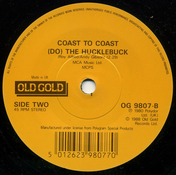 Fred Wedlock / Coast To Coast : Oldest Swinger In Town / (Do) The Hucklebuck (7", Single)