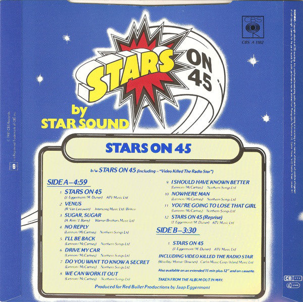 Star Sound* : Stars On 45 (7", Single, Pap)