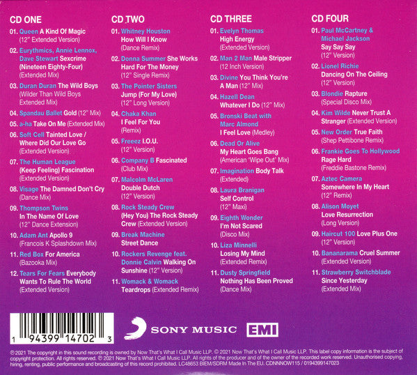 Various : Now That's What I Call 12" 80s: Extended (4xCD, Comp)