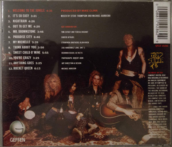 Guns N' Roses : Appetite For Destruction (CD, Album, RE)