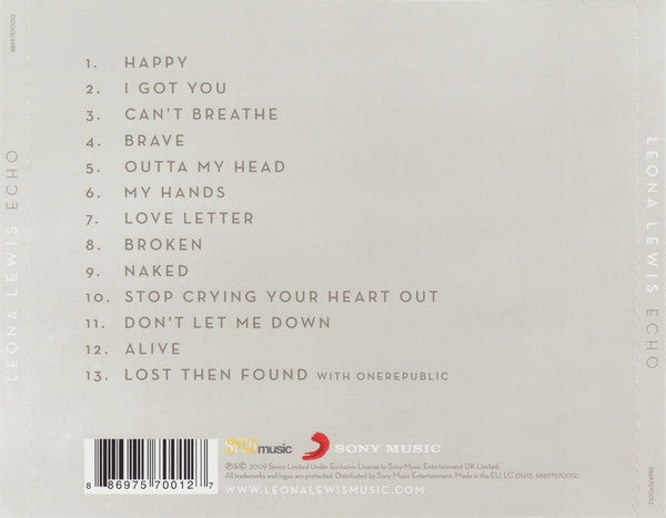 Leona Lewis : Echo (CD, Album)