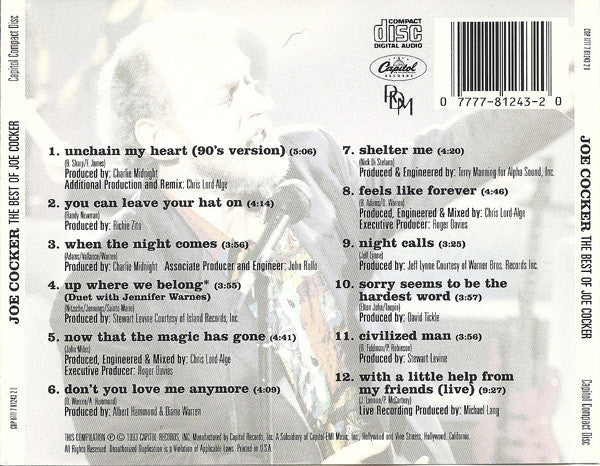 Joe Cocker : The Best Of Joe Cocker (CD, Comp)