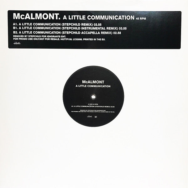 David McAlmont : A Little Communication (12", Promo)