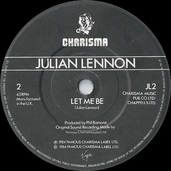 Julian Lennon : Valotte (7", Single, Ltd, Pos)