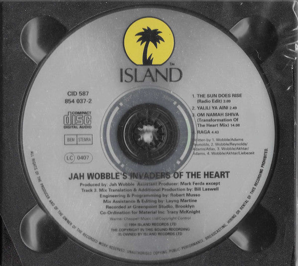 Jah Wobble's Invaders Of The Heart : The Sun Does Rise (CD, Single)