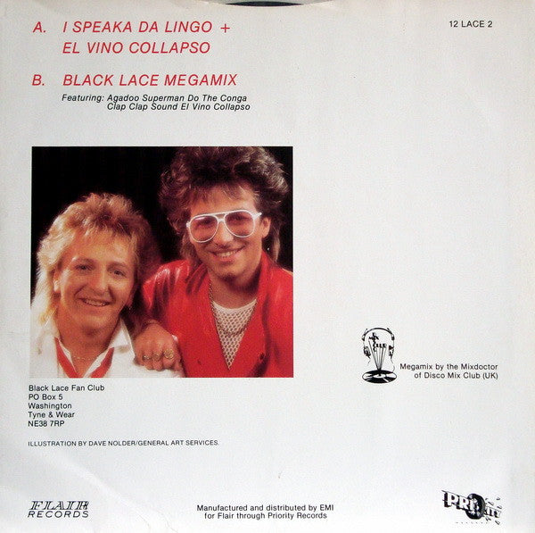 Black Lace : I Speaka Da Lingo (12", P/Mixed)