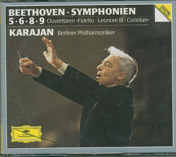 Ludwig van Beethoven, Herbert Von Karajan, Berliner Philharmoniker : 9 Symphonien, Ouvertüren (6xCD + Box, Comp)