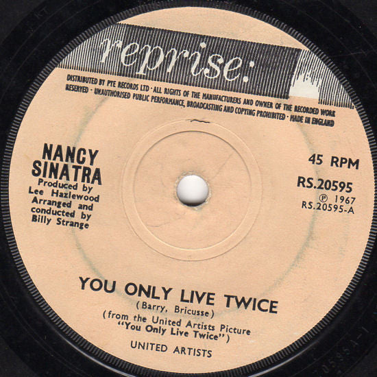 Nancy Sinatra : You Only Live Twice (7", Single)