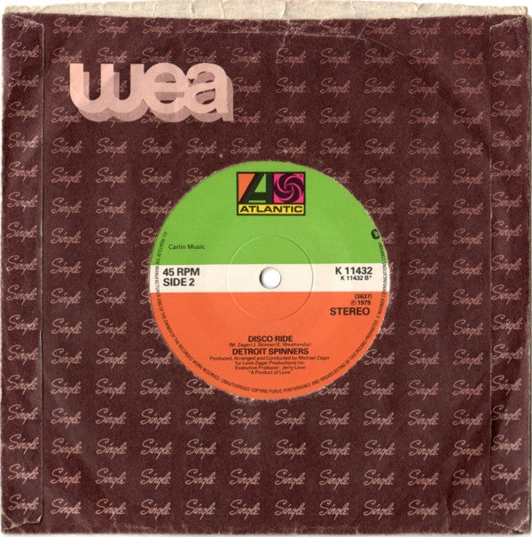 Detroit Spinners* : Working My Way Back To You (7", Single)