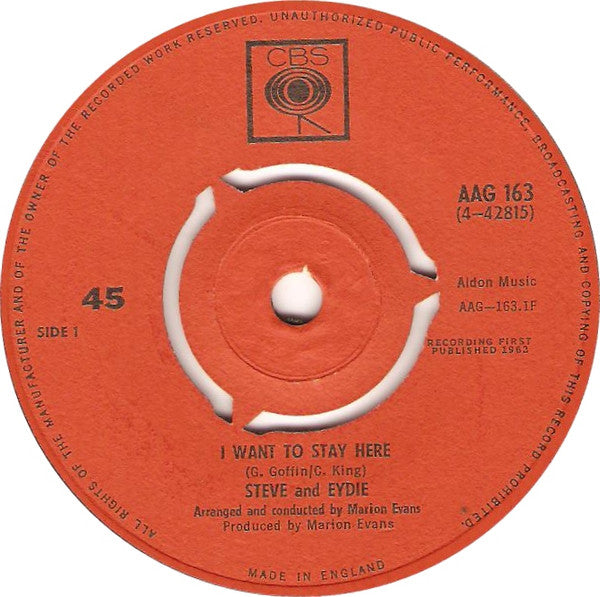 Steve And Eydie* : I Want To Stay Here (7", Single, 3-P)