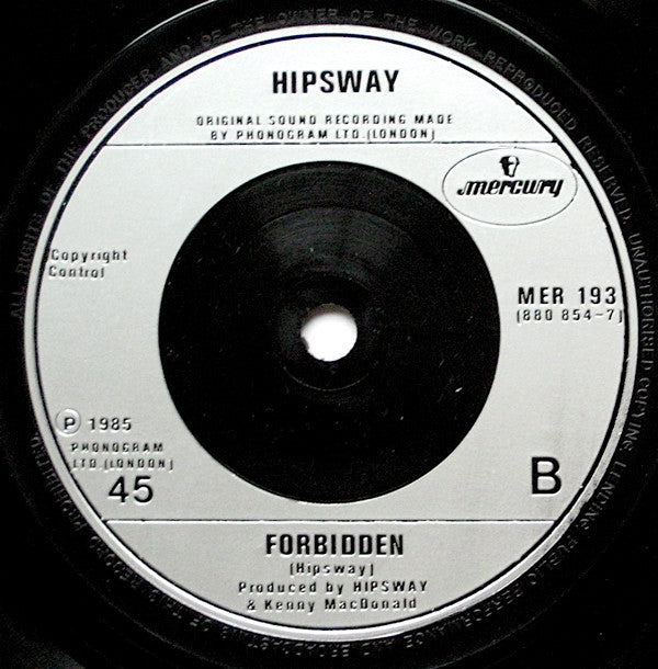 Hipsway : The Broken Years (7", Single)