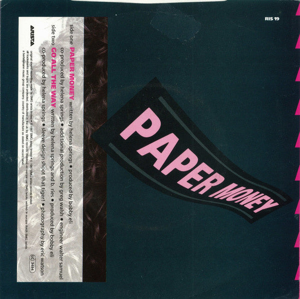 Helena Springs : Paper Money (7", Single)