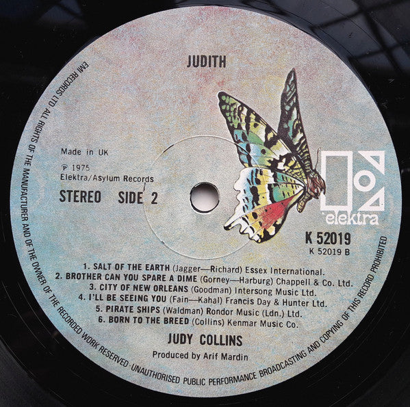 Judy Collins : Judith (LP, Album, Gat)