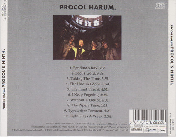 Procol Harum : Procol's Ninth (CD, Album, RE, RM)